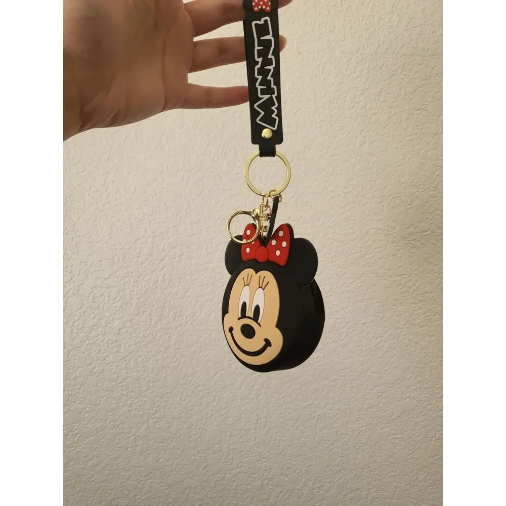 Disney‎ Minnie Mouse Keychain Silicone Small Coin Purse Keychain